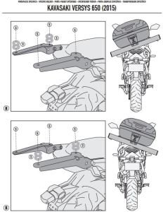 Kappa KR4114 Kawasaki Versys 650 Arka Çanta Demiri