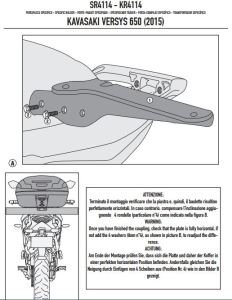 Kappa KR4114 Kawasaki Versys 650 Arka Çanta Demiri