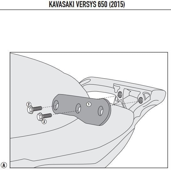 Kappa 4114KITK Kawasaki Versys 650  Yan Çanta Demiri Kiti