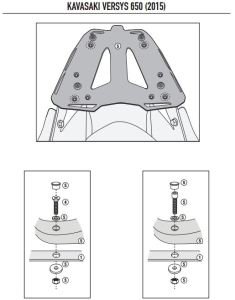 Givi SR4114 Kawasaki Versys 650 (15) Arka Çanta Demiri