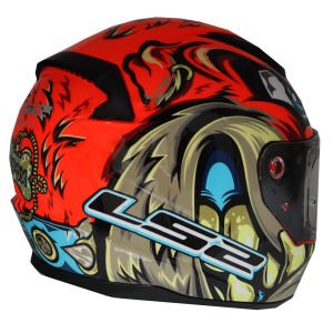 LS2 Rapid 2 Kask Spox Kırmızı Gri