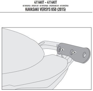 Givi 4114Kit Kawasaki Versys 650 (15) Yan Çanta Demiri Kiti