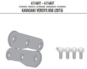 Givi 4114Kit Kawasaki Versys 650 (15) Yan Çanta Demiri Kiti