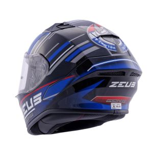 Zeus ZS-826 Kask İnci Siyah BK15 Mavi