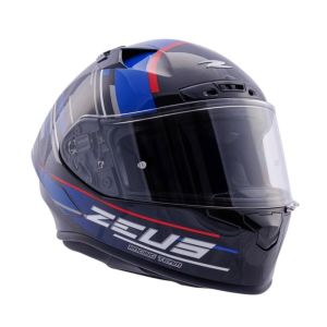 Zeus ZS-826 Kask İnci Siyah BK15 Mavi
