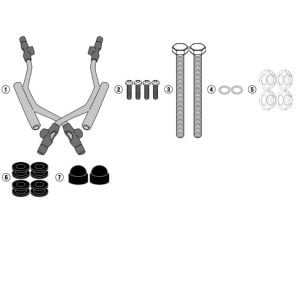 GIVI A5615A Rüzgar Siperliği Bağlantısı  Piaggio Medley / S 125-150 (20-23) Rüzgar Siperliği Bağlantısı