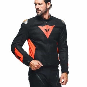 Dainese Energyca Air Tex Ceket Fluo Kırmızı Siyah