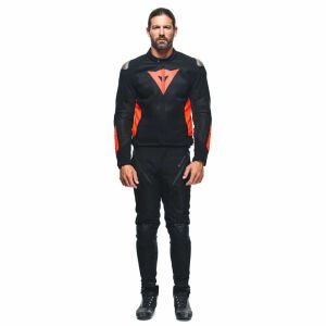 Dainese Energyca Air Tex Ceket Fluo Kırmızı Siyah