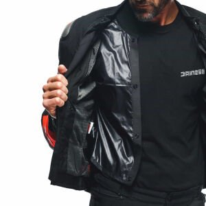 Dainese Energyca Air Tex Ceket Fluo Kırmızı Siyah