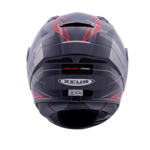 Zeus ZS-826 Kask İnci Siyah BK3 Kırmızı