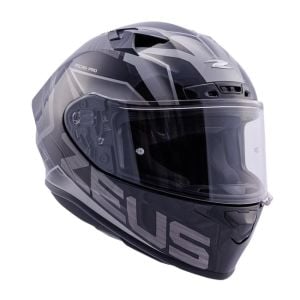 Zeus ZS-826 Kask İnci Siyah BK3 Gümüş