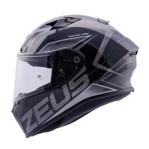 Zeus ZS-826 Kask İnci Siyah BK3 Gümüş