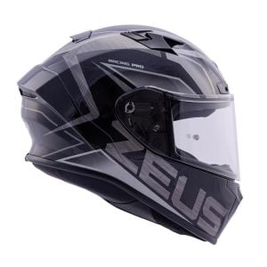 Zeus ZS-826 Kask İnci Siyah BK3 Gümüş