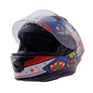 Zeus ZS-826 Kask İnci Siyah BK6 Mavi
