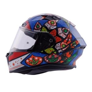 Zeus ZS-826 Kask İnci Siyah BK6 Mavi