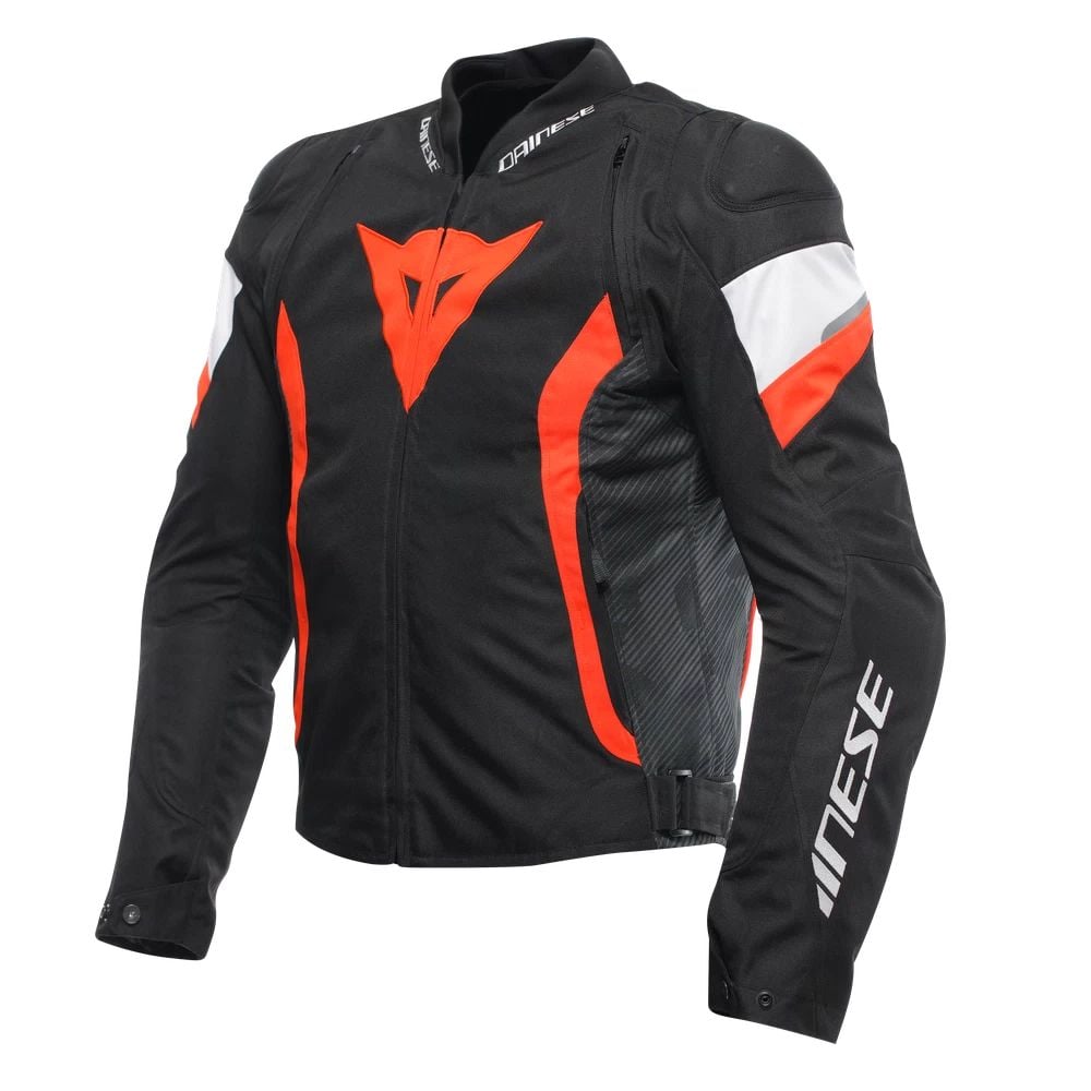 Dainese Avro 5 Ceket Siyah - Fluo Red - Beyaz