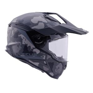 Zeus ZS-913 Kask BF6 Mat Siyah Gri Siyah Gümüş