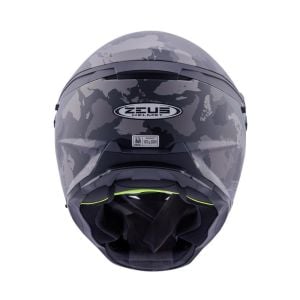 Zeus ZS-913 Kask BF6 Mat Siyah Gri Siyah Gümüş