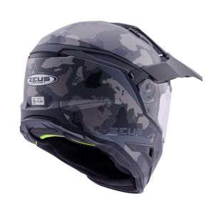 Zeus ZS-913 Kask BF6 Mat Siyah Gri Siyah Gümüş
