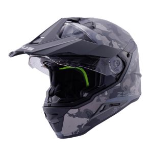Zeus ZS-913 Kask BF6 Mat Siyah Gri Siyah Gümüş