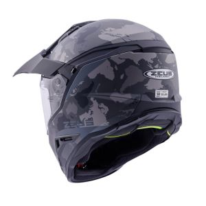 Zeus ZS-913 Kask BF6 Mat Siyah Gri Siyah Gümüş