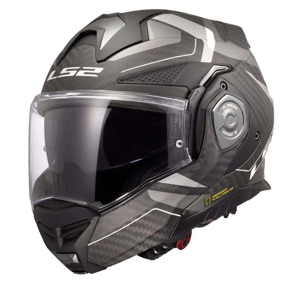 LS2 Advant X Karbon Horizon Kask Mat Gümüş-Gri