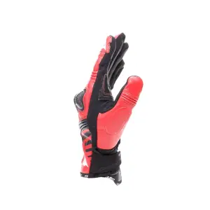 DAINESE ELD/ REACTO CARBON SHORT GLOVES BLACK/ RED LAVA