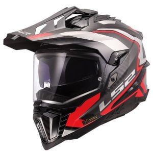 LS2 Explorer C Karbon Frontier II Kask Kırmızı