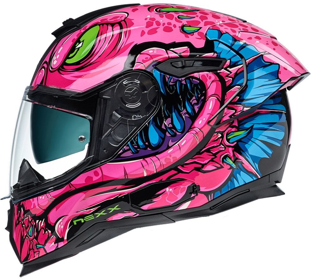 Nexx Sx.100R Abisal Pembe Mavi Kask