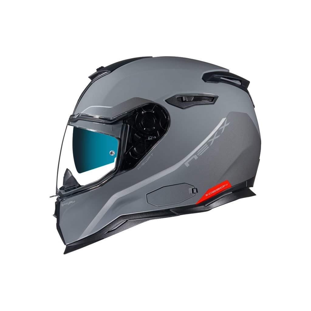Nexx Sx.100 Kask Skyway Gri Kırmızı