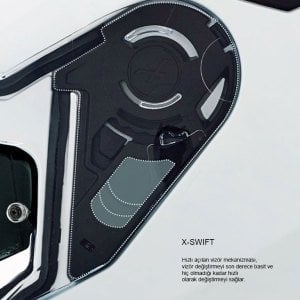 Nexx Sx.100 Kask Skyway Gri Kırmızı