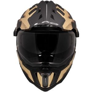 LS2 Explorer C Karbon Trick Kask Mat Kahve-Kum