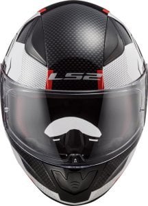 LS2 Rapid Kask Ghost Beyaz Siyah Kırmızı