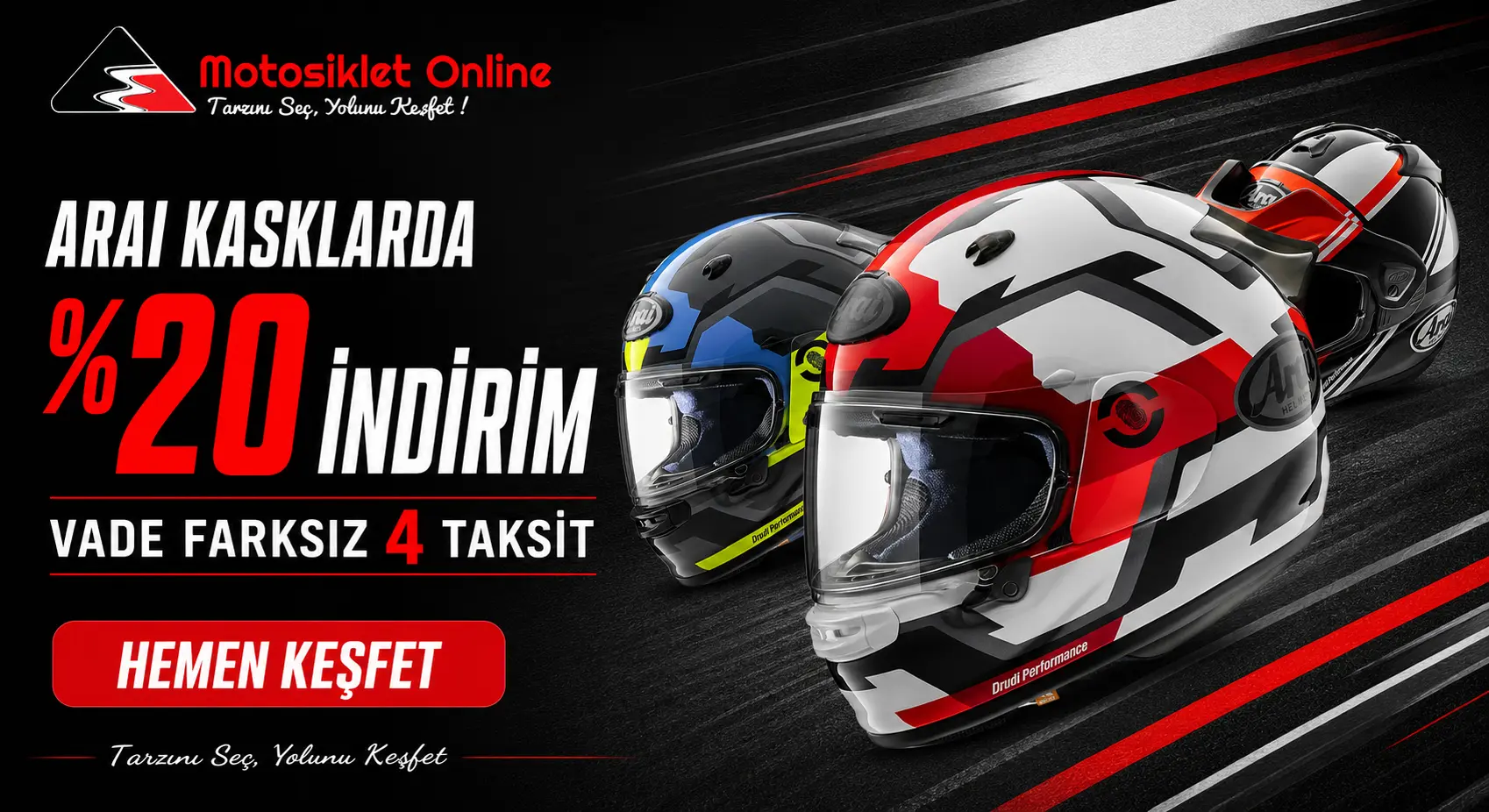 arai kask modellerinde %20 indirim